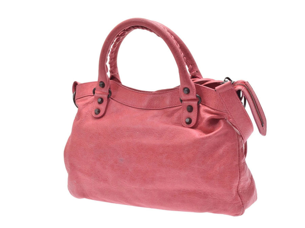 Balenciaga lambskin strap The bag pink Town